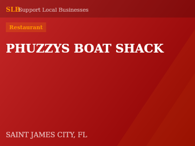 PHUZZYS BOAT SHACK — Restaurant in SAINT JAMES CITY, FL