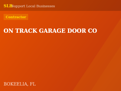 ON TRACK GARAGE DOOR CO — Contractor in BOKEELIA, FL