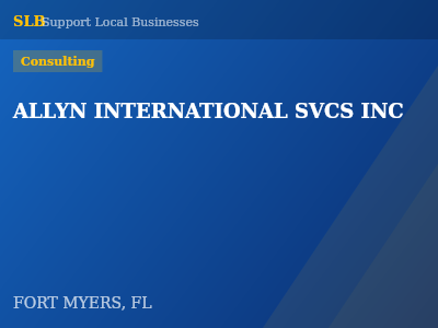 ALLYN INTERNATIONAL SVCS INC — Consulting in FORT MYERS, FL