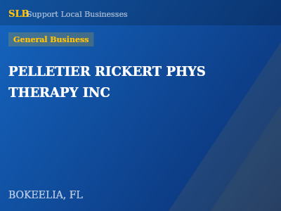 PELLETIER RICKERT PHYS THERAPY INC — General Business in BOKEELIA, FL