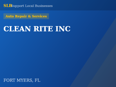 CLEAN RITE INC — Auto Repair & Services in FORT MYERS, FL
