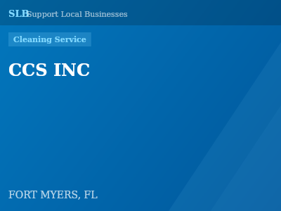 CCS INC — Cleaning Service in FORT MYERS, FL