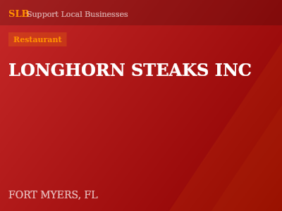 LONGHORN STEAKS INC — Restaurant in FORT MYERS, FL