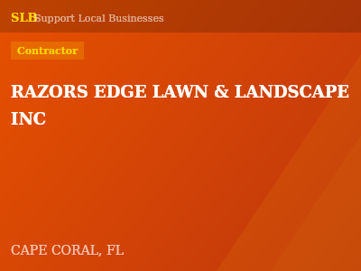 RAZORS EDGE LAWN & LANDSCAPE INC — Contractor in CAPE CORAL, FL