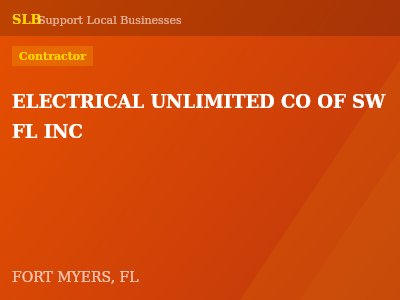 ELECTRICAL UNLIMITED CO OF SW FL INC — Contractor in FORT MYERS, FL