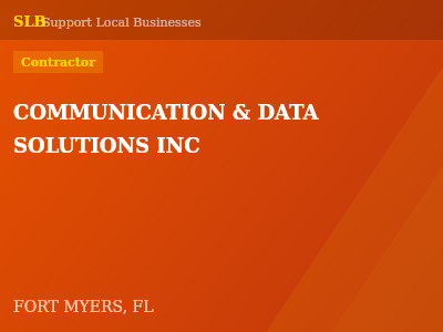 COMMUNICATION & DATA SOLUTIONS INC — Contractor in FORT MYERS, FL