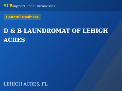 D & B LAUNDROMAT OF LEHIGH ACRES — General Business in LEHIGH ACRES, FL
