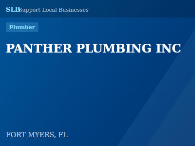 PANTHER PLUMBING INC — Plumber in FORT MYERS, FL