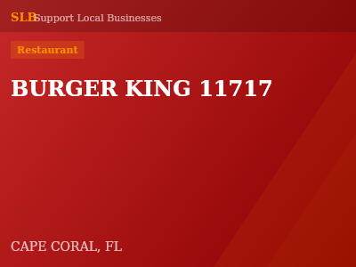 BURGER KING 11717 — Restaurant in CAPE CORAL, FL