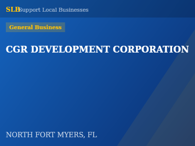 CGR DEVELOPMENT CORPORATION — General Business in NORTH FORT MYERS, FL