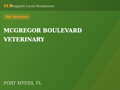 MCGREGOR BOULEVARD VETERINARY — Pet Services in FORT MYERS, FL