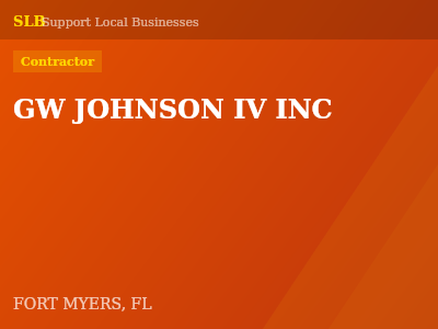 GW JOHNSON IV INC — Contractor in FORT MYERS, FL