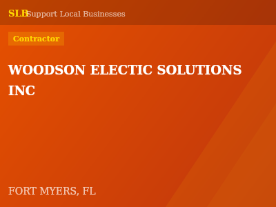 WOODSON ELECTIC SOLUTIONS INC — Contractor in FORT MYERS, FL