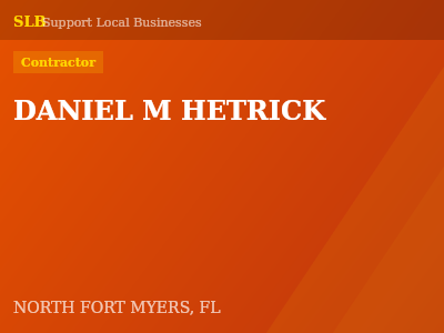 DANIEL M HETRICK — Contractor in NORTH FORT MYERS, FL