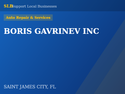 BORIS GAVRINEV INC — Auto Repair & Services in SAINT JAMES CITY, FL