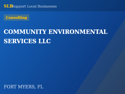 COMMUNITY ENVIRONMENTAL SERVICES LLC — Consulting in FORT MYERS, FL