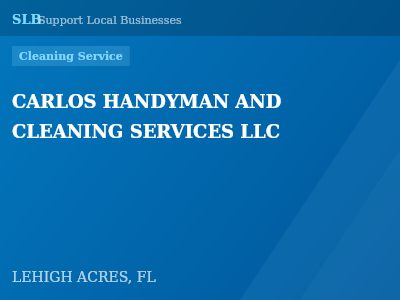 CARLOS HANDYMAN AND CLEANING SERVICES LLC — Cleaning Service in LEHIGH ACRES, FL