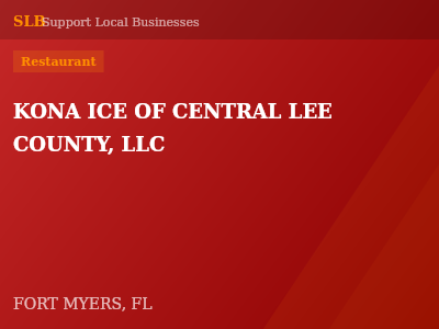 KONA ICE OF CENTRAL LEE COUNTY, LLC — Restaurant in FORT MYERS, FL