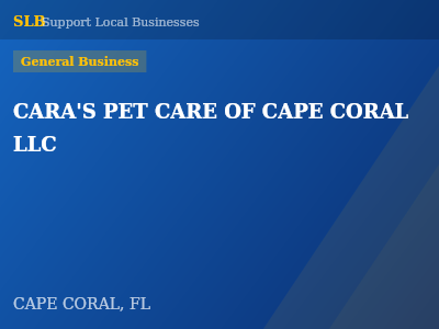 CARA'S PET CARE OF CAPE CORAL LLC — General Business in CAPE CORAL, FL
