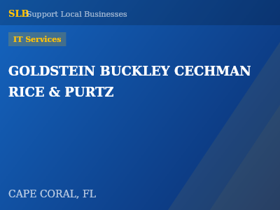 GOLDSTEIN BUCKLEY CECHMAN RICE & PURTZ — IT Services in CAPE CORAL, FL