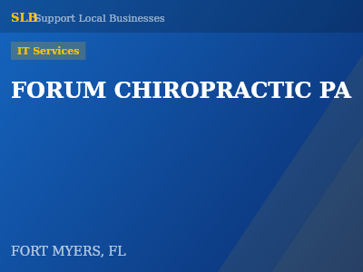 FORUM CHIROPRACTIC PA — IT Services in FORT MYERS, FL