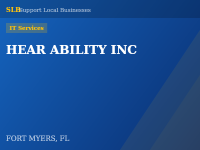 HEAR ABILITY INC — IT Services in FORT MYERS, FL