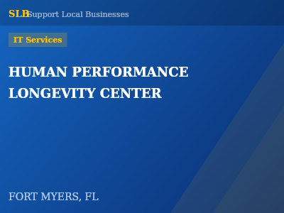 HUMAN PERFORMANCE LONGEVITY CENTER — IT Services in FORT MYERS, FL