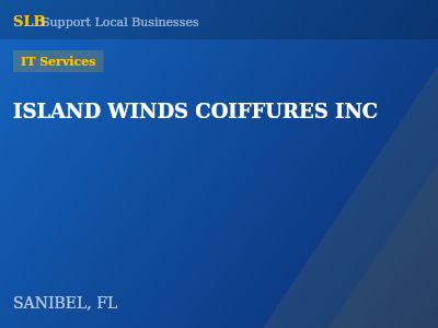 ISLAND WINDS COIFFURES INC — IT Services in SANIBEL, FL