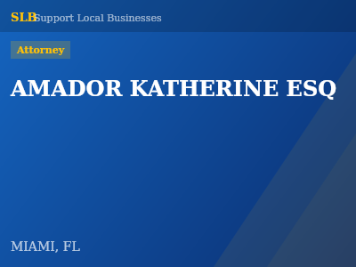 AMADOR KATHERINE ESQ — Attorney in MIAMI, FL