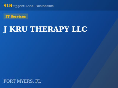 J KRU THERAPY LLC — IT Services in FORT MYERS, FL