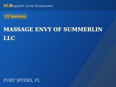 MASSAGE ENVY OF SUMMERLIN LLC — IT Services in FORT MYERS, FL