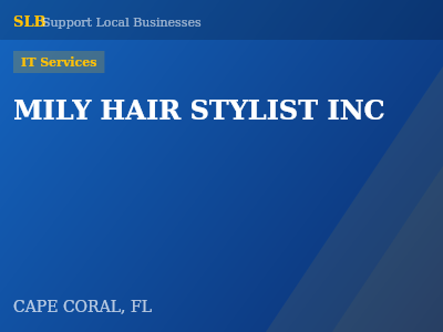 MILY HAIR STYLIST INC — IT Services in CAPE CORAL, FL