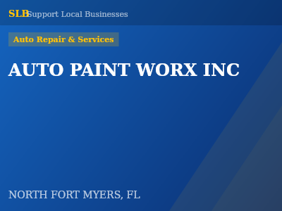 AUTO PAINT WORX INC — Auto Repair & Services in NORTH FORT MYERS, FL