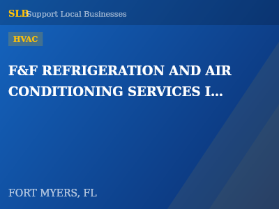 F&F REFRIGERATION AND AIR CONDITIONING SERVICES INC — HVAC in FORT MYERS, FL