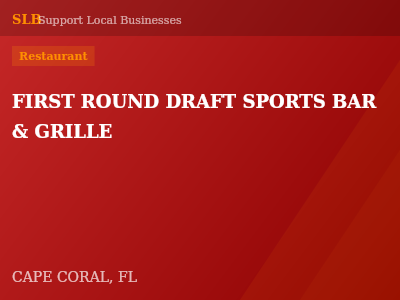 FIRST ROUND DRAFT SPORTS BAR & GRILLE — Restaurant in CAPE CORAL, FL