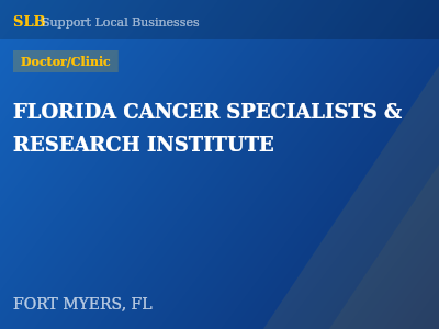 FLORIDA CANCER SPECIALISTS & RESEARCH INSTITUTE — Doctor/Clinic in FORT MYERS, FL