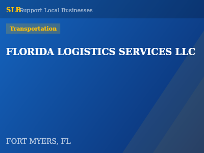 FLORIDA LOGISTICS SERVICES LLC — Transportation in FORT MYERS, FL