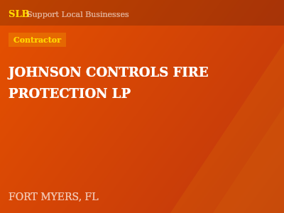 JOHNSON CONTROLS FIRE PROTECTION LP — Contractor in FORT MYERS, FL
