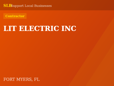 LIT ELECTRIC INC — Contractor in FORT MYERS, FL