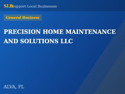 PRECISION HOME MAINTENANCE AND SOLUTIONS LLC — General Business in ALVA, FL