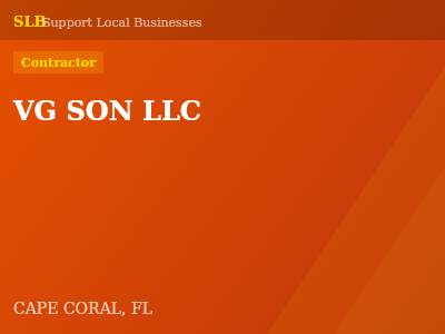 VG SON LLC — Contractor in CAPE CORAL, FL