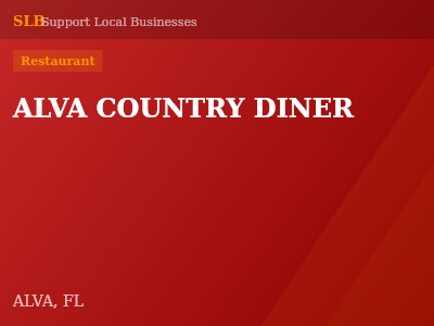 ALVA COUNTRY DINER — Restaurant in ALVA, FL