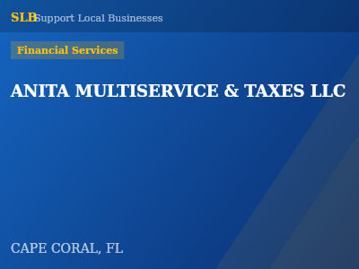 ANITA MULTISERVICE & TAXES LLC — Financial Services in CAPE CORAL, FL