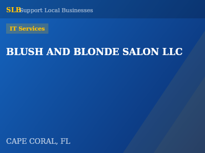BLUSH AND BLONDE SALON LLC — IT Services in CAPE CORAL, FL