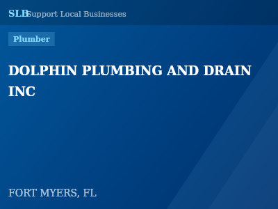 DOLPHIN PLUMBING AND DRAIN INC — Plumber in FORT MYERS, FL