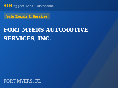 FORT MYERS AUTOMOTIVE SERVICES, INC. — Auto Repair & Services in FORT MYERS, FL