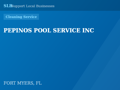 PEPINOS POOL SERVICE INC — Cleaning Service in FORT MYERS, FL