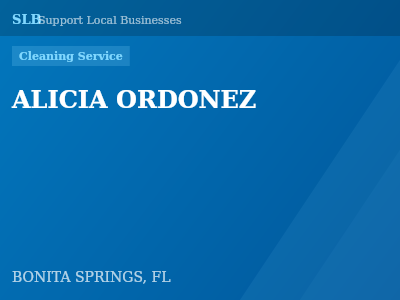 ALICIA ORDONEZ — Cleaning Service in BONITA SPRINGS, FL