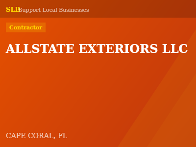 ALLSTATE EXTERIORS LLC — Contractor in CAPE CORAL, FL