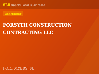 FORSYTH CONSTRUCTION CONTRACTING LLC — Contractor in FORT MYERS, FL